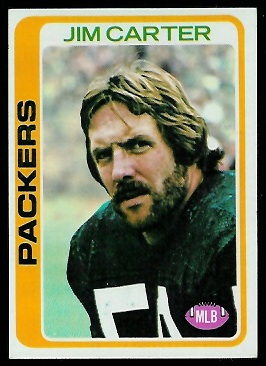 Jim Carter 1978 Topps football card