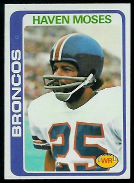 Haven Moses 1978 Topps football card