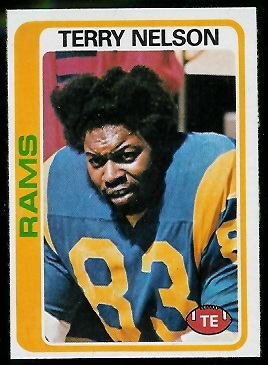 Terry Nelson 1978 Topps football card