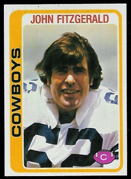 John Fitzgerald 1978 Topps football card