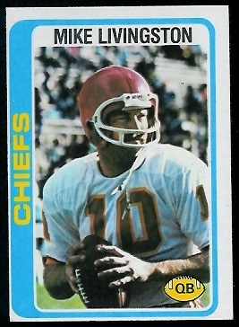 Mike Livingston 1978 Topps football card