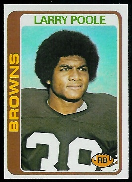 Larry Poole 1978 Topps football card