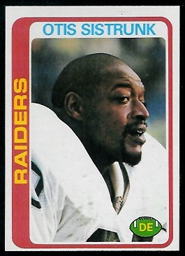 Otis Sistrunk 1978 Topps football card