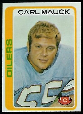 Carl Mauck 1978 Topps football card