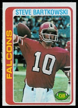 Steve Bartkowski 1978 Topps football card