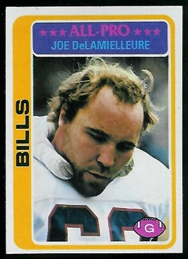 Joe DeLamielleure 1978 Topps football card Joe DeLamielleure 1978 Topps football card