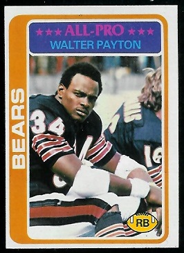 Walter Payton 1978 Topps football card