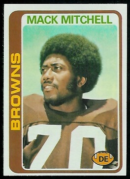 Mack Mitchell 1978 Topps football card