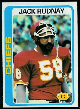 Jack Rudnay 1978 Topps football card