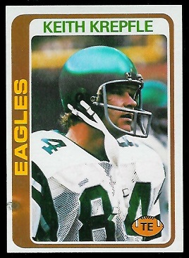 Keith Krepfle 1978 Topps football card