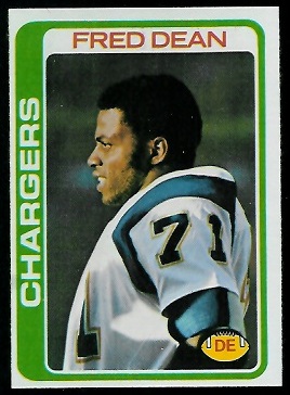 Fred Dean 1978 Topps football card