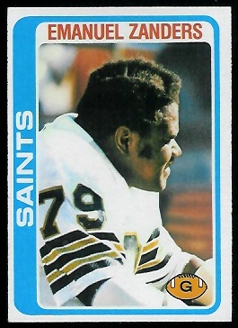 Emanuel Zanders 1978 Topps football card