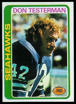 Don Testerman 1978 Topps football card