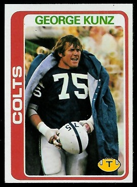 George Kunz 1978 Topps football card