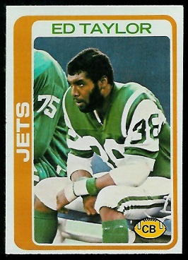 Ed Taylor 1978 Topps football card