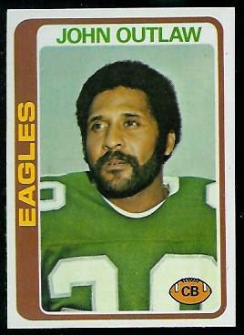 John Outlaw 1978 Topps football card