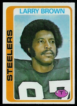 Larry Brown 1978 Topps football card