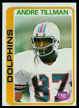 Andre Tillman 1978 Topps football card