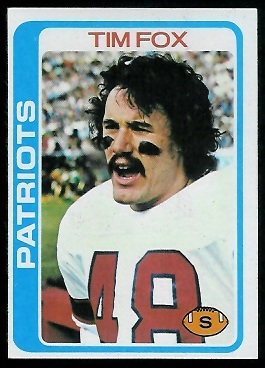 Tim Fox 1978 Topps football card