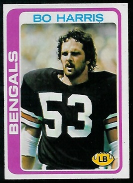Bo Harris 1978 Topps football card