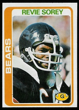 Revie Sorey 1978 Topps football card