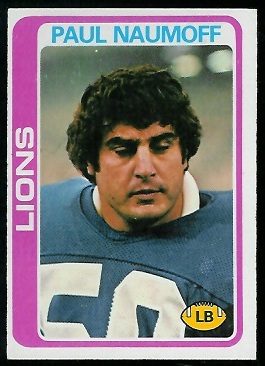 Paul Naumoff 1978 Topps football card