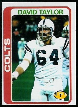 David Taylor 1978 Topps football card