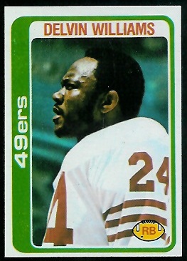 Delvin Williams 1978 Topps football card