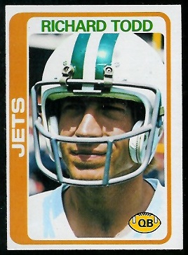 Richard Todd 1978 Topps football card