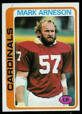 Mark Arneson 1978 Topps football card