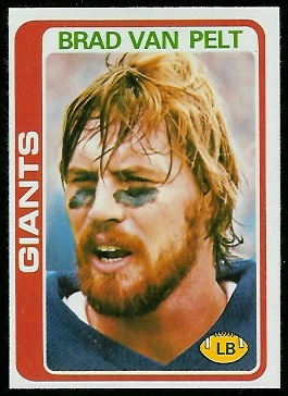 Brad Van Pelt 1978 Topps football card