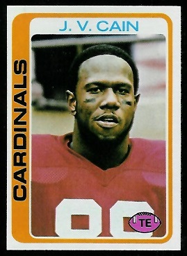 J.V. Cain 1978 Topps football card