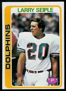 Larry Seiple 1978 Topps football card