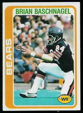 Brian Baschnagel 1978 Topps football card