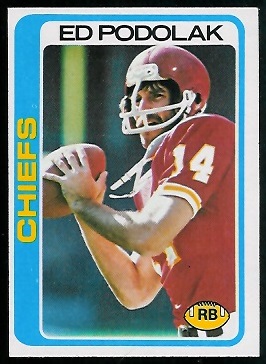 Ed Podolak 1978 Topps football card