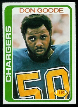 Don Goode 1978 Topps football card