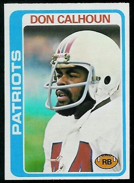 Don Calhoun 1978 Topps football card