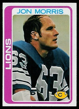 Jon Morris 1978 Topps football card