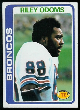 Riley Odoms 1978 Topps football card