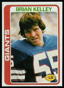 Brian Kelley 1978 Topps football card