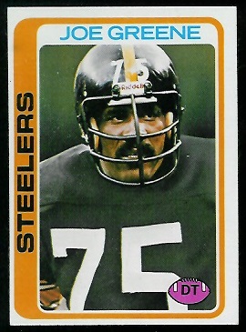 Joe Greene 1978 Topps football card Joe Greene 1978 Topps football card