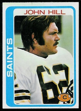 John Hill 1978 Topps football card