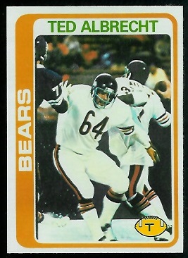 Ted Albrecht 1978 Topps football card