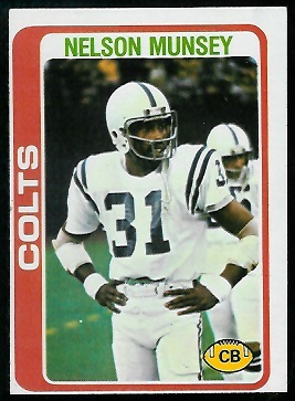 Nelson Munsey 1978 Topps football card