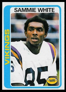 Sammy White 1978 Topps football card