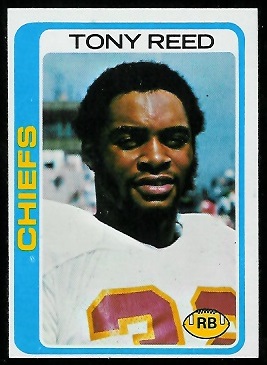 Tony Reed 1978 Topps football card