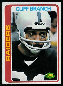 Cliff Branch 1978 Topps football card Cliff Branch 1978 Topps football card