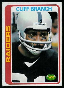 Cliff Branch 1978 Topps football card