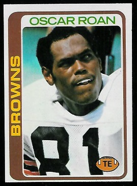 Oscar Roan 1978 Topps football card