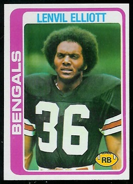 Lenvil Elliott 1978 Topps football card